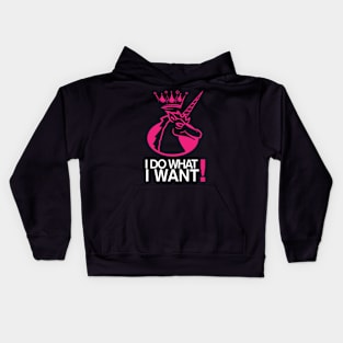 I Do What I Want Unicorn Lover Kids Hoodie